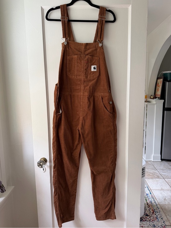 Carhartt WIP Pants - Carhartt WIP Women's Corduroy Overalls in Rust